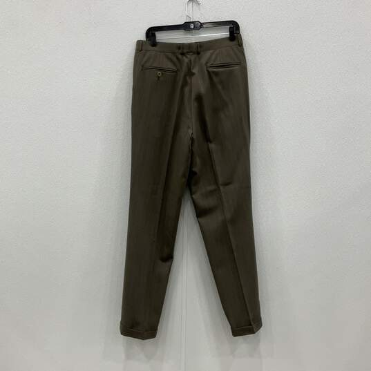 Oscar De La Renta Mens Gray Brown Blazer And Pants 2Pcs Suit Set Size 42L w/ COA image number 5