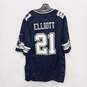 NFL Men's Navy Blue Dallas Cowboys #21 Elliott Jersey Size L image number 2