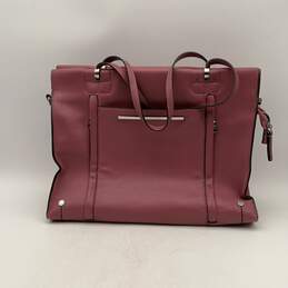 Steve Madden Womens Bnolla Pink Leather Zipper Double Handle Satchel Bag