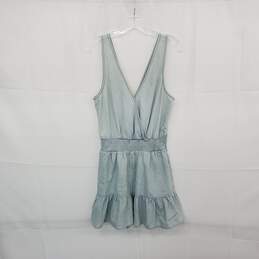 American Eagle Light Blue Cotton Elastic Waist Sleeveless Romper WM Size M NWT