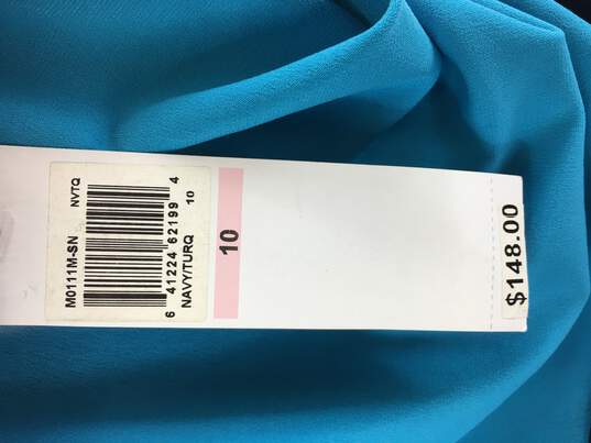 Musette Sleeveless Dress Navy Turquoise Size 10 image number 4