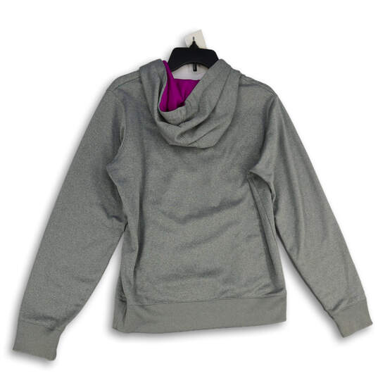 Womens Purple Gary Long Sleeve Drawstring Pullover Hoodie Size Medium image number 2