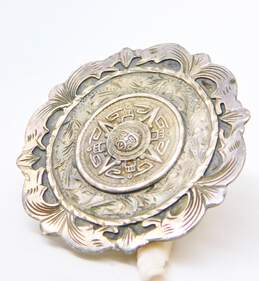 Vintage Sterling Silver Mexico Aztec Medallion Statement Pendant 26.0g alternative image