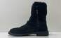 UGG Black Suede Shearling Ankle Zip Boots Shoes Size 7.5 B image number 2