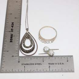 Sterling Silver CZ Accent Jewelry Set - 6.5g alternative image