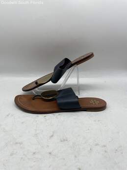 Tory Burch Womens Brown & Navy Blue Sandals Size 6.5