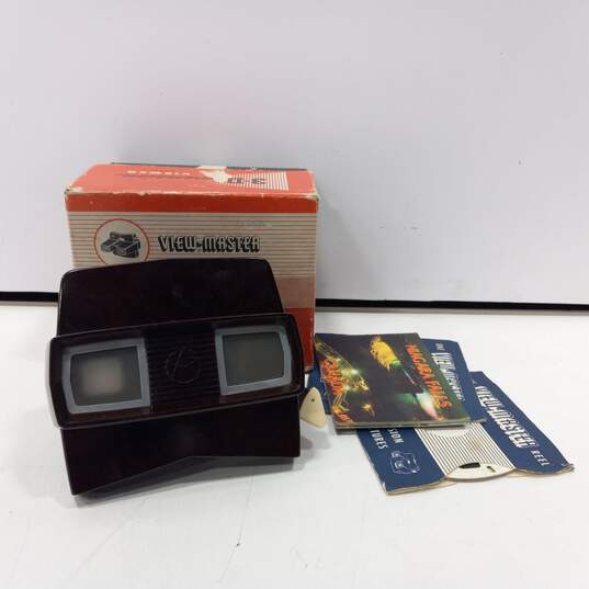 Vintage View-Master 3-Dimension Viewer With Reels In Box image number 1