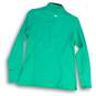 NWT Peter Millar Womens T-Shirt 1/4 Zip Mock Neck Long Sleeve Teal Size M image number 2