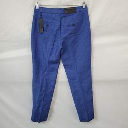 NWT Banana Republic Luxe Linen Straight Cropped Trouser Pants in Blue Size 2 alternative image