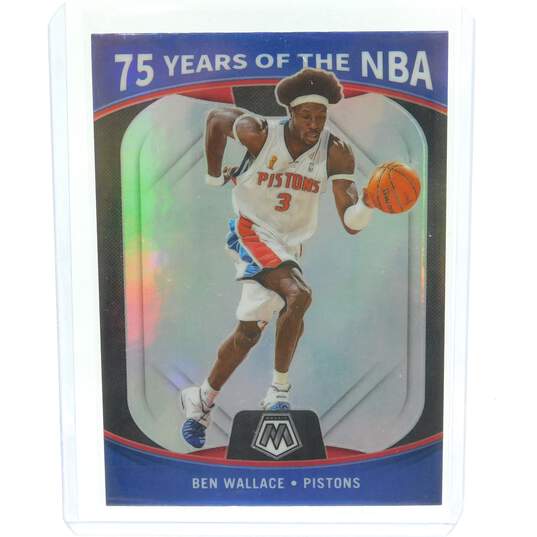 2021-22 HOF Ben Wallace Mosaic 75 Years of the NBA Detroit Pistons image number 1