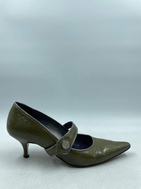 Christian Weber Green Patent Mary Jane Pumps W 7 image number 1