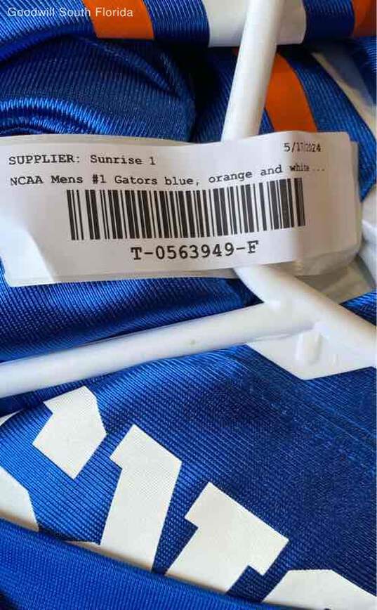 NCAA Mens #1 Gators Blue Orange And White Short Sleeve Jersey Size 2XL image number 7