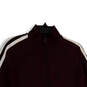 Womens Red Mock Neck Long Sleeve Full-Zip Activewear Track Jacket Size S image number 3