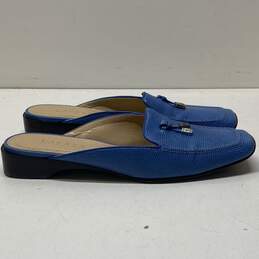 Lauren By Ralph Lauren Leather Kelsey Mule Penny Loafers Blue 7.5