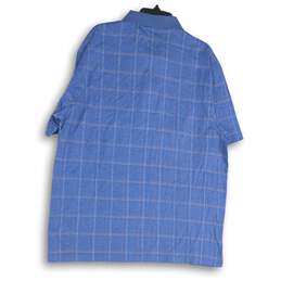 NWT Jos. A. Bank Mens Polo Shirt Leadbetter Golf Short Sleeve Blue Plaid Sz XXL alternative image