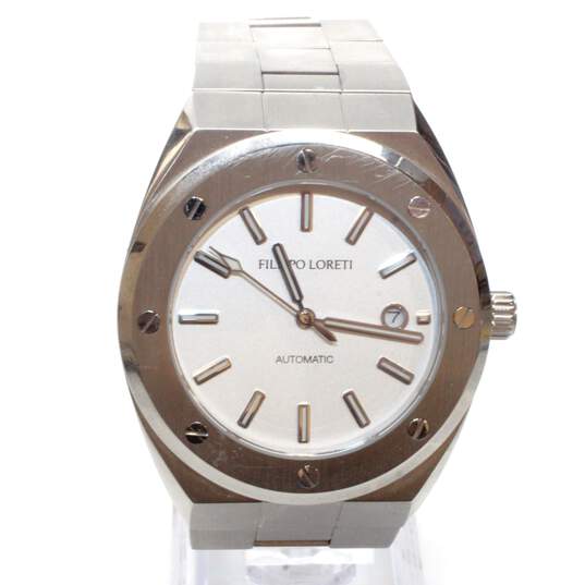 Filippo Loreti Florence White & Silver Automatic Men's Watch image number 2