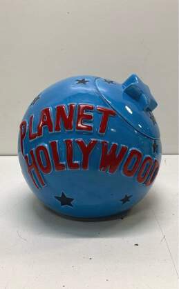 Planet Hollywood Logo Cookie Jar 8in wide Ceramic Biscuit /Cookie Container