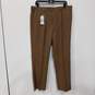 Peter Christian Men's Brown Wool/Silk Dress Pants Size 39 x 29 with Tag image number 1