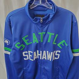 NFL Seattle Seahawks Men's Zip Up Track Jacket in Size M NWT alternative image
