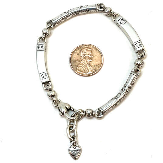 Designer Brighton Silver-Tone Marrakesh Link Adjustable Tennis Bracelet image number 3