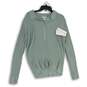 NWT Athleta Womens Sweet Bay Green Collared Long Sleeve Henley Sweater Size 1X image number 1