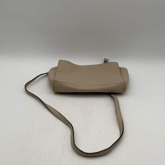 Kate Spade Womens Tan Leather Adjustable Strap Zipper Pocket Crossbody Bag Purse image number 3