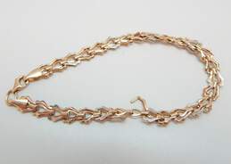 14K Rose Gold Fancy Linked Bracelet For Repair 3.9g alternative image