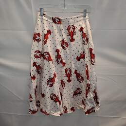 Collectif London Lobster Zip Back Skirt Size S alternative image