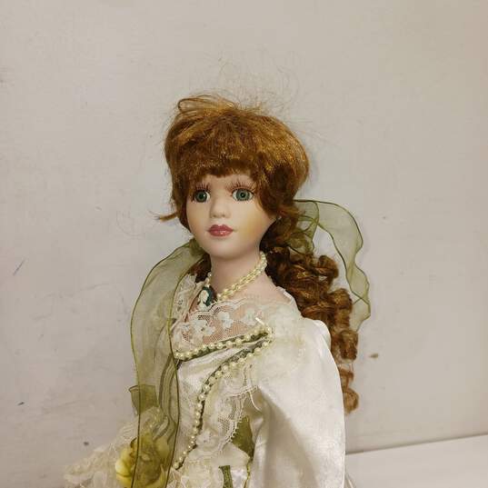 Vintage Porcelain Doll w/Stand image number 3
