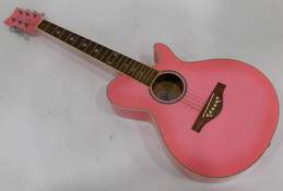 Daisy Rock Brand 6260 Model Pink 3/4 Size 6-String Acoustic Guitar