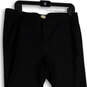 Womens Black Flat Front Regular Fit Pockets Straight Leg Ankle Pants Sz 10 image number 3