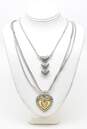 Brighton Silver & Two-Tone Scrolled Heart Pendant Necklaces 45.3g image number 1