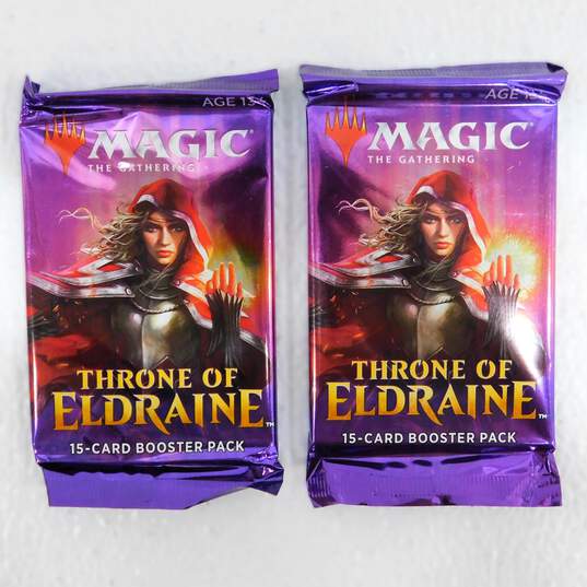 Magic The Gathering MTG Lot of 2 Throne of Eldraine Booster Packs Factory Sealed image number 1