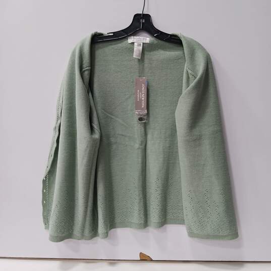 Jones New York Sport Women's Green Sweater 1X Deauville / Kiwi image number 3