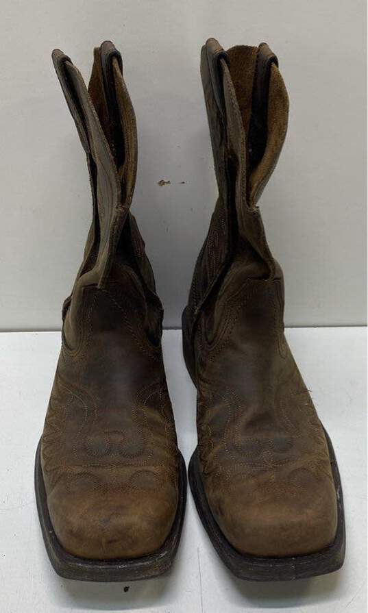 Ariat Men's Brown Leather Square Toe Brown Leather Boots Sz. 12 image number 1