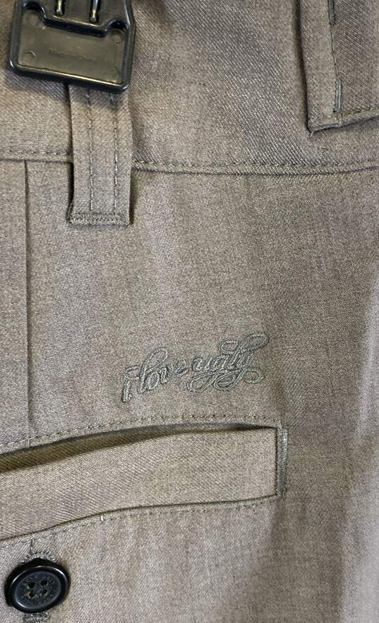 NWT I Love Ugly Mens Beige Winston Pleated Straight Leg Chino Pants Size Medium image number 6