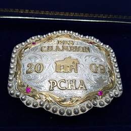 Broken Horn Saddlery Sterling Res Champion 2009 - PCHA Belt Buckle W/Box 74.7g alternative image