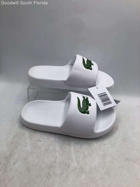 Lacoste White Sandal Slides Size 6 With Tag image number 2