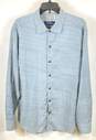 Tommy Bahama Mens White Blue Cotton Gingham Long Sleeve Button-Up Shirt Size L image number 1