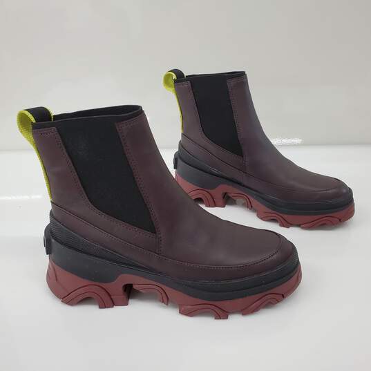 Sorel Women's Brex New Cinder Purple Leather Chelsea Boots Size 5.5 image number 4