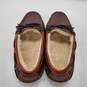 L.L. Bean Men's Bison Brown Leather Shearling Double Sole Slippers Size 8 image number 3