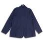 NWT Womens Navy Blue Lapel Collar Single Breasted One Button Blazer Size 1X image number 2