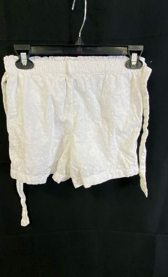 Polo Ralph Lauren Womens White Floral Cotton Belted Pleated Chino Shorts Size 8 image number 2