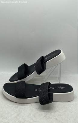 Contessa Womens Black Open Toe Breathable Slip-On Sandals Size 6 M
