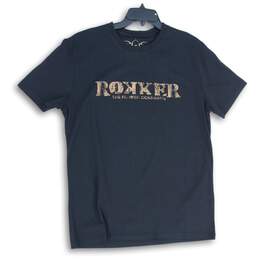 The Rokker Company Mens Black Brown Crew Neck Short Sleeve Pullover T-Shirt Sz L