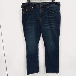 True Religion Men's Ricky Blue Relaxed Straight Jeans Size 40