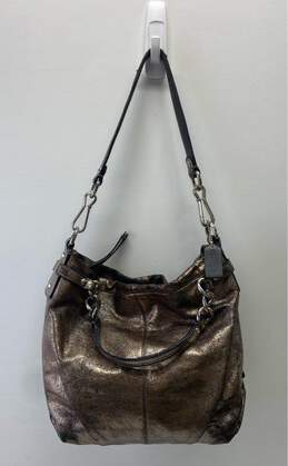 COACH F17165 Brook Bronze Metallic Leather Shoulder Tote Bag alternative image