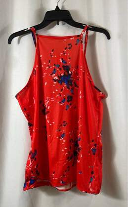 NWT Aokosor Womens Red Floral Adjustable Strap Pullover Tank Top Size X-Large alternative image