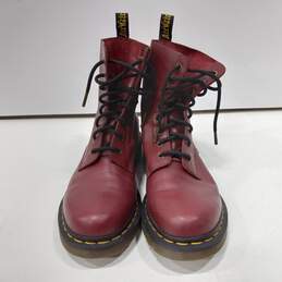 Dr. Martens Women's #1460 Pascal Burnt Red Lace-Up Boots Size 10