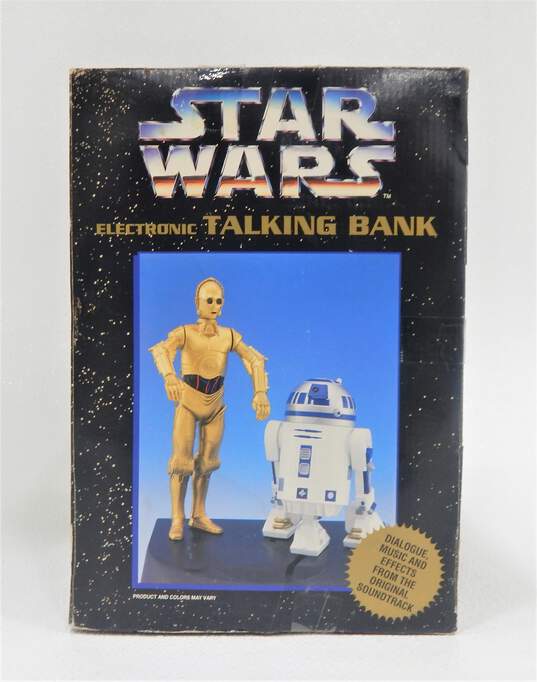 Vintage 1995 Star Wars C3PO & R2-D2 Electronic Talking Bank IOB image number 2